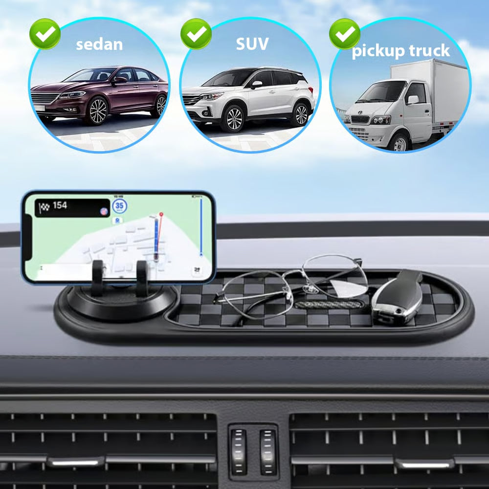 🔥LAST DAY-BUYIGET1 FREE JUST $18.49 EACH 🔥 360° Rotating Car Anti-Slip Dashboard Mat & Phone Holder