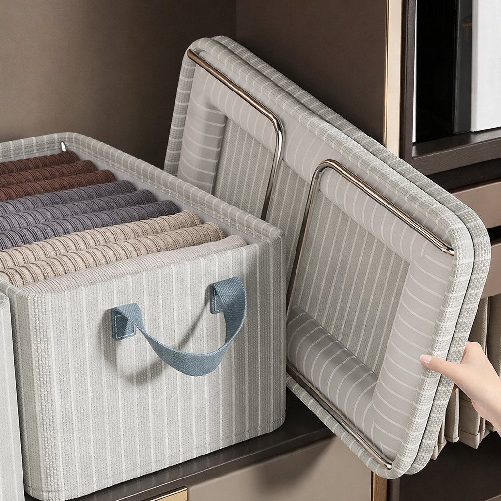 Large-capacity clothing storage box