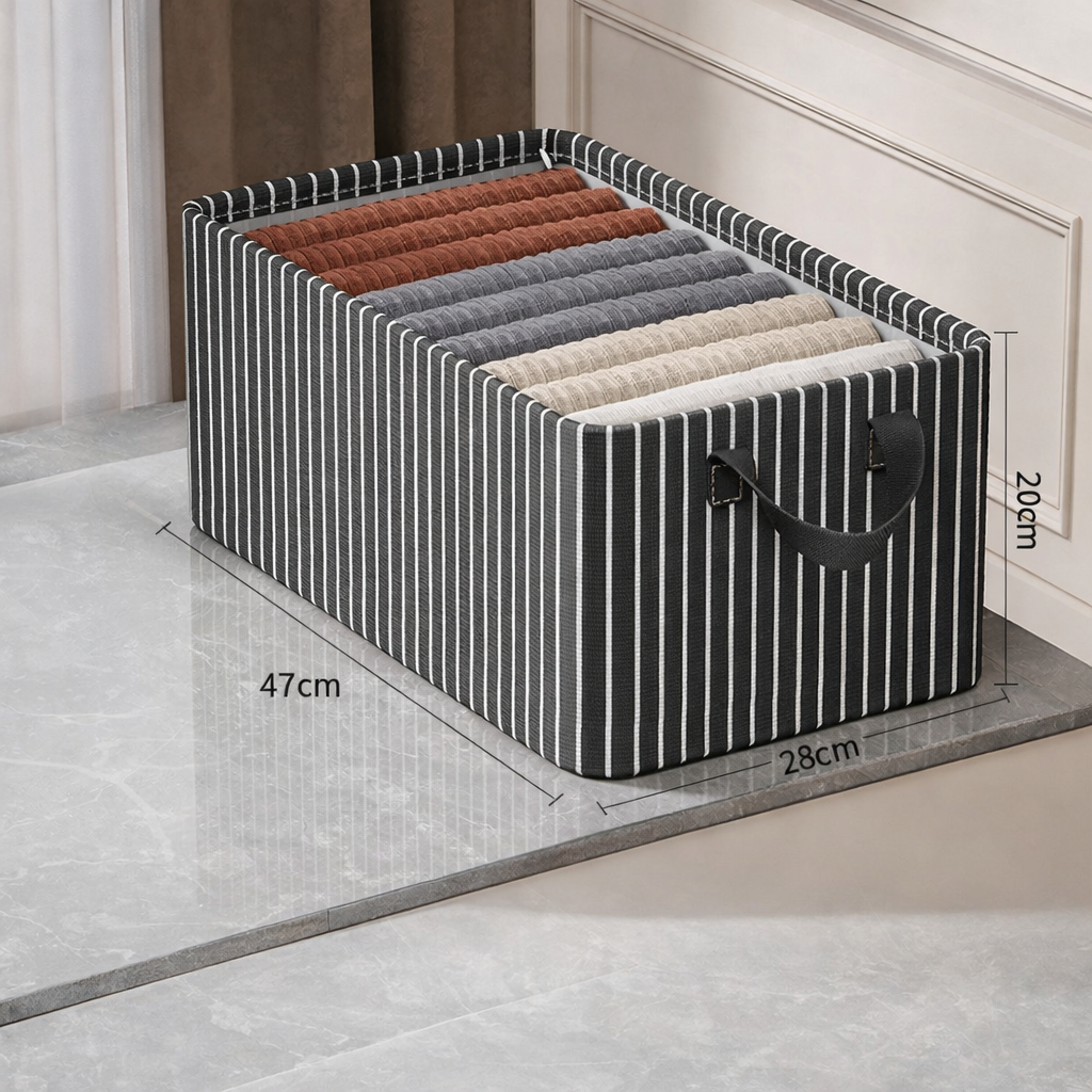 Large-capacity clothing storage box