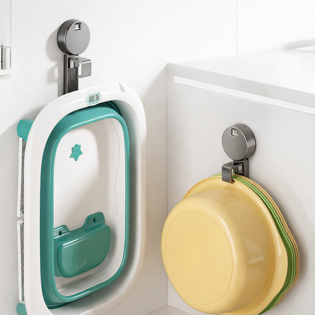Suction cup basin hook