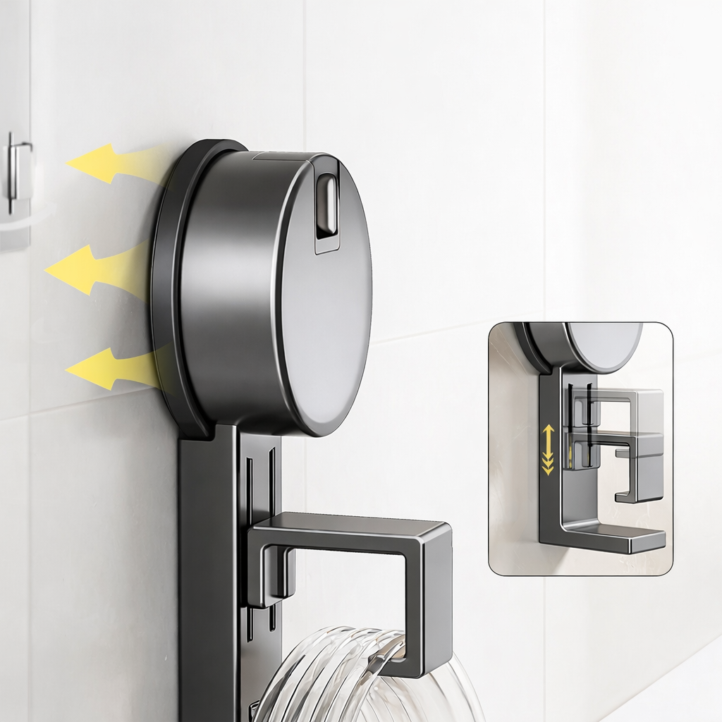 Suction cup basin hook