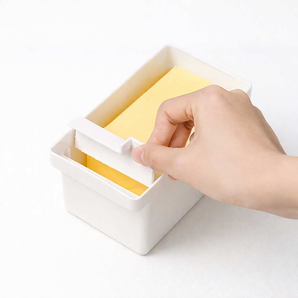 Butter cutting quantitative storage box