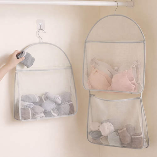Clothing and sock storage hanging bag