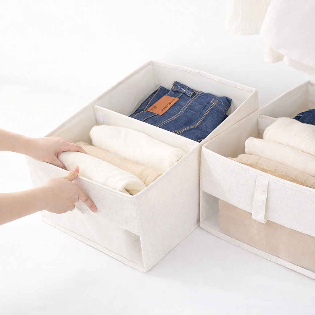 Visual clothing storage box